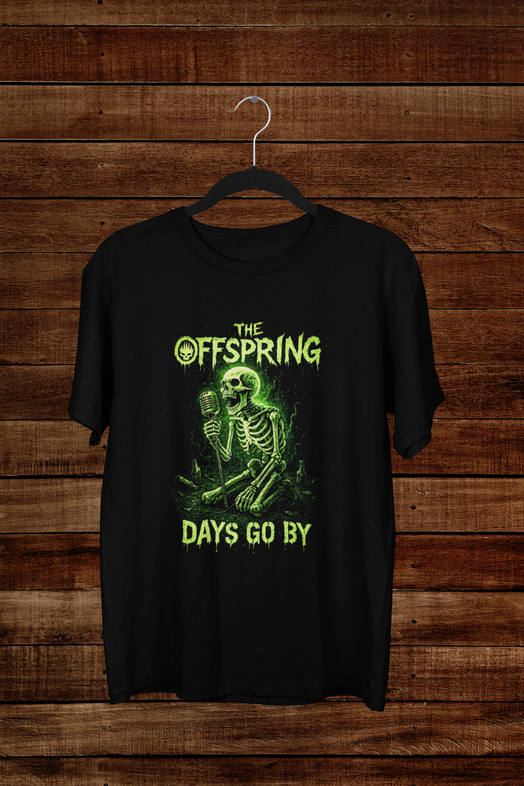 T-shirt The Offspring "Days Go By" – Punk Rock Skeleton Art / Radioactive Glow Graphic