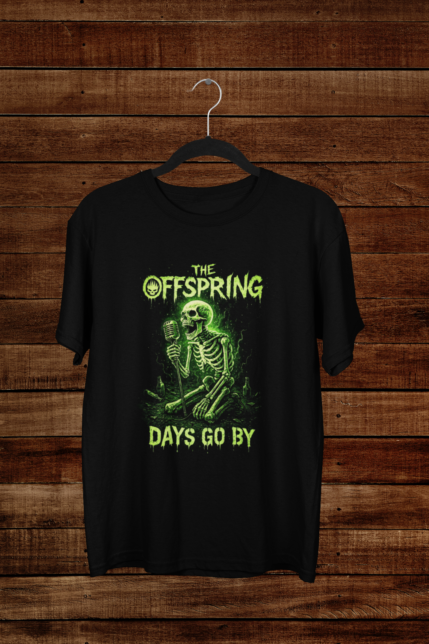 T-shirt The Offspring "Days Go By" – Punk Rock Skeleton Art / Radioactive Glow Graphic