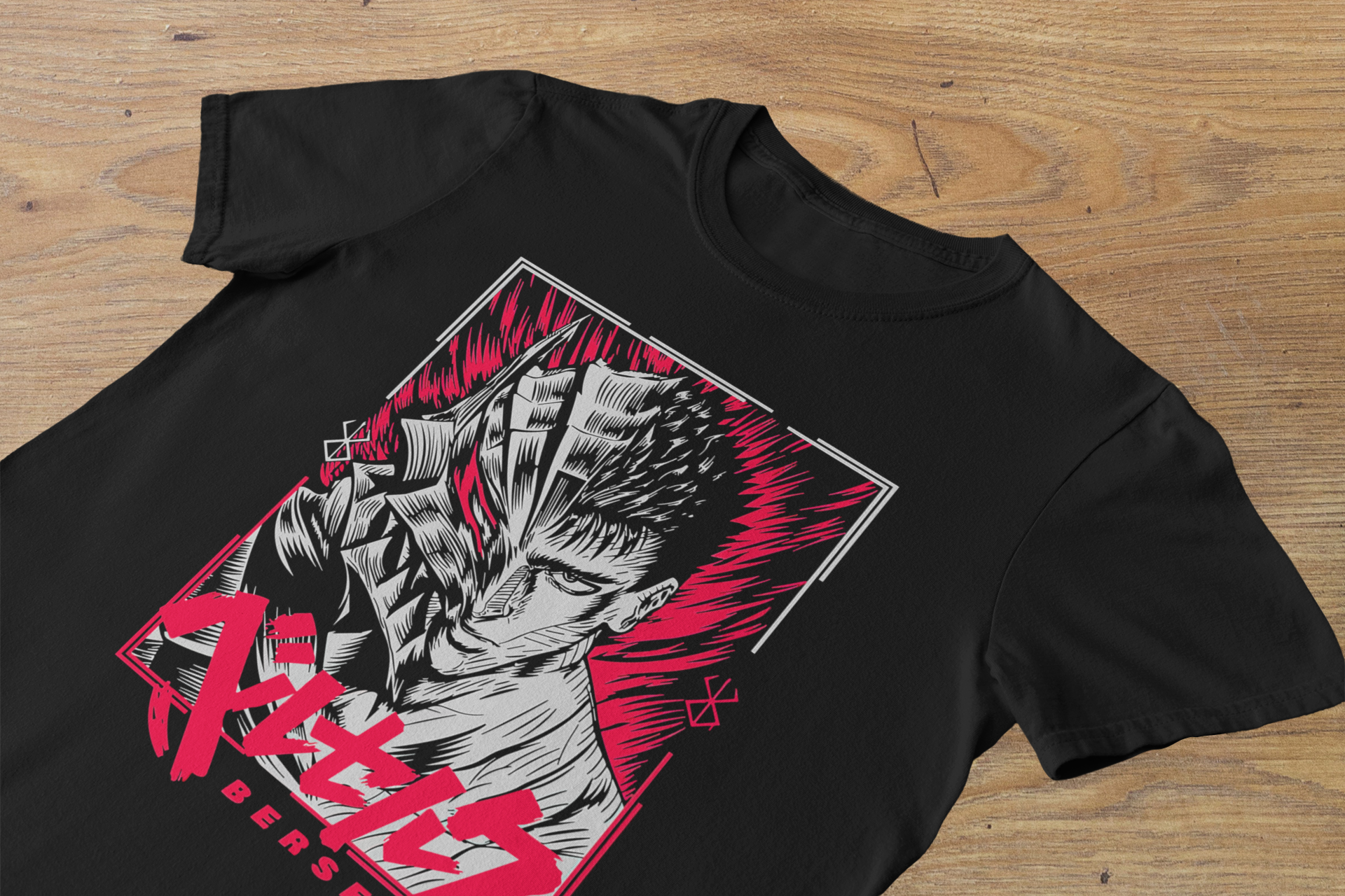 Tshirt Berserk Guts "The Struggler" – Dual Face Transformation