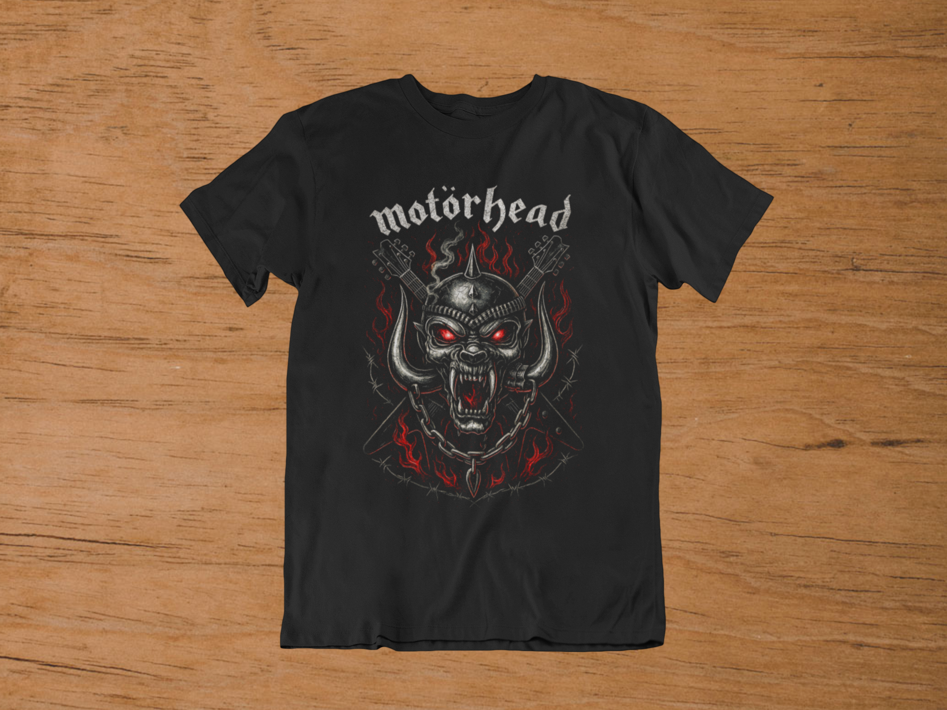 T-shirt Motörhead "England Snaggletooth" – War-Pig Fire Art / Lemmy Tribute Graphic
