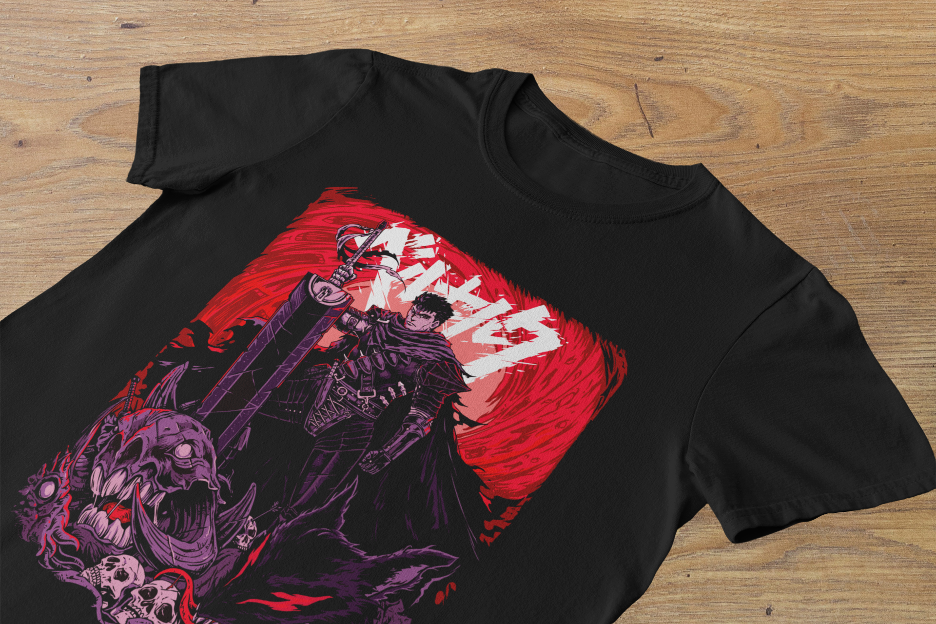 T-shirt Berserk "The Eclipse" – Guts & Beast of Darkness Art / Manga Scene Graphic