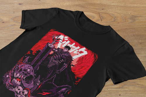 T-shirt Berserk "The Eclipse" – Guts & Beast of Darkness Art / Manga Scene Graphic