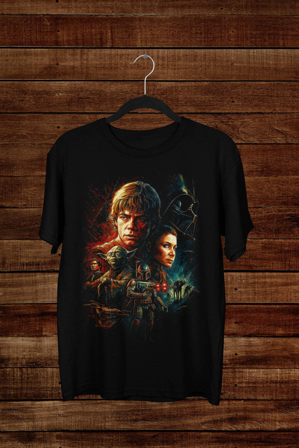 T-shirt Star Wars "Galactic Legacy" – Original Trilogy Mural Art / Luke & Vader Graphic