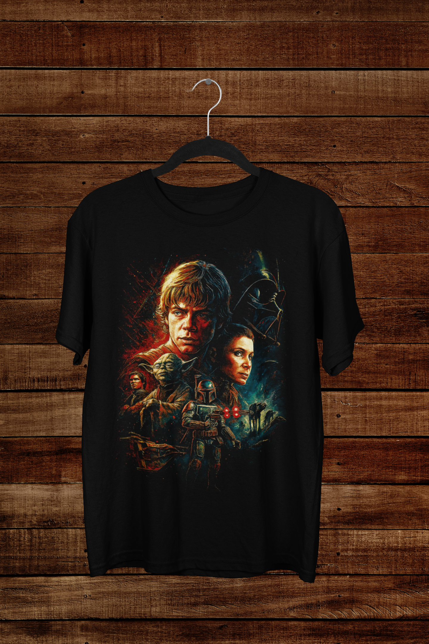 T-shirt Star Wars "Galactic Legacy" – Original Trilogy Mural Art / Luke & Vader Graphic