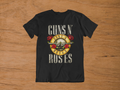 T-shirt Guns N' Roses "Appetite for Style" – Classic Bullet Logo / Roses & Pistols Art