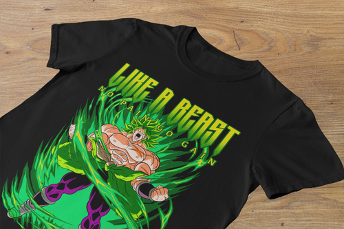 T-shirt Broly "Like a Beast" – Dragon Ball Super Movie Art / Legendary Saiyan Graphic