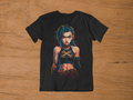 T-shirt Jinx "Get Jinxed" – Arcane Chaos Art / Zaun Rebel Graphic
