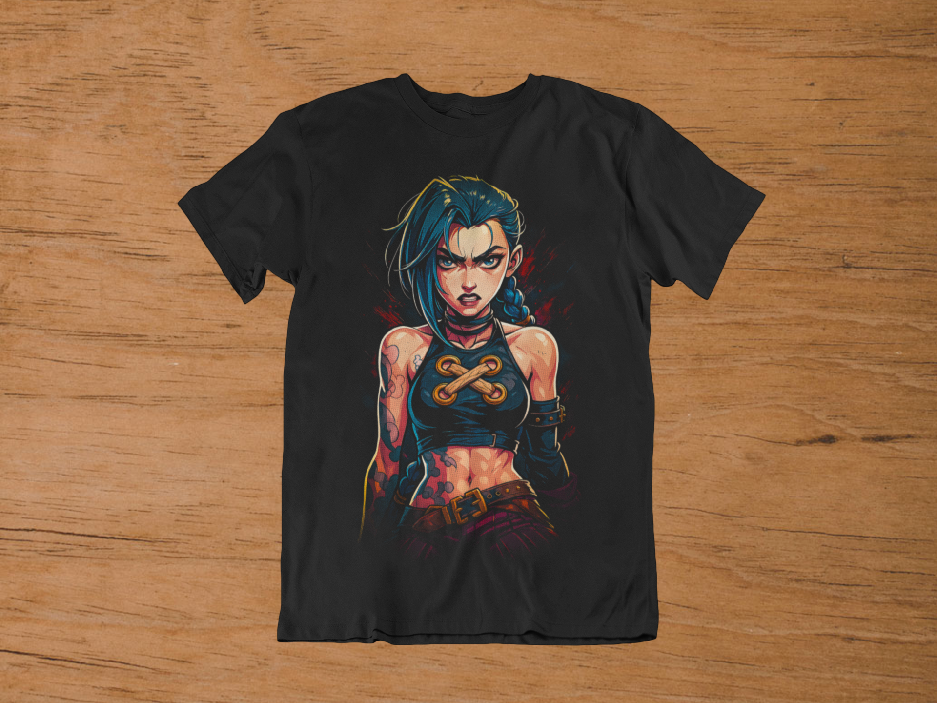 T-shirt Jinx "Get Jinxed" – Arcane Chaos Art / Zaun Rebel Graphic