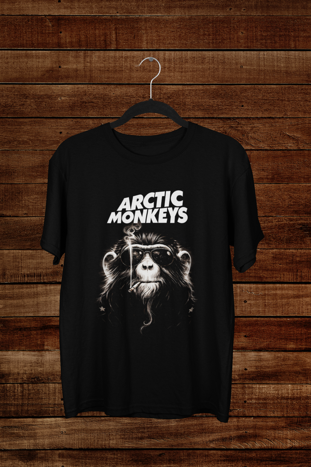 T-shirt Arctic Monkeys "Space Monkey" – Indie Rock Galaxy Art / Smoking Monkey Graphic