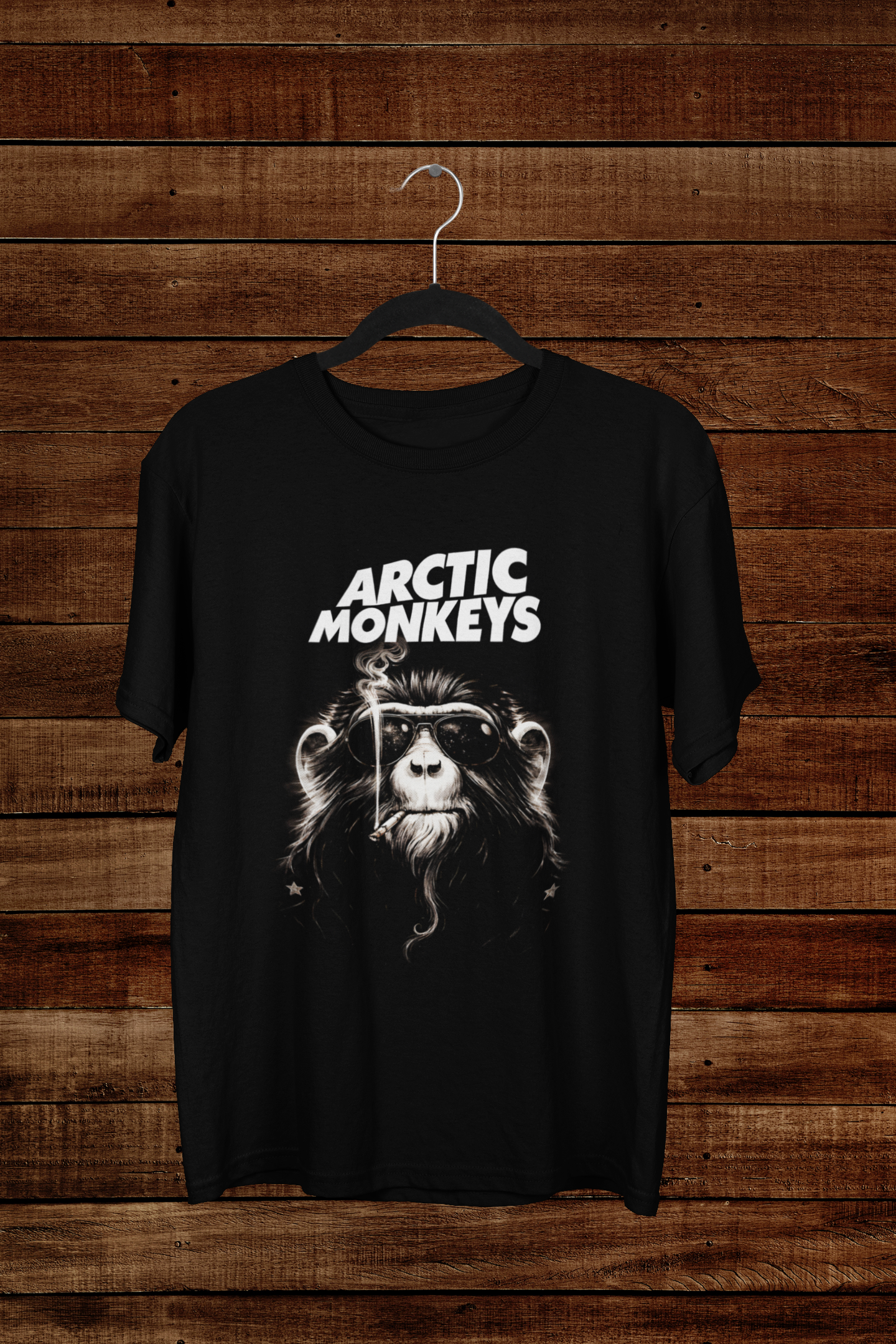 T-shirt Arctic Monkeys "Space Monkey" – Indie Rock Galaxy Art / Smoking Monkey Graphic