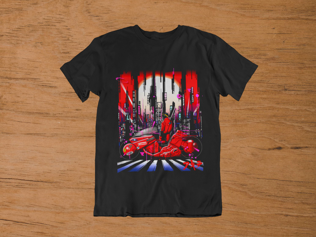 T-shirt Akira "Neo-Tokyo Night" – Kaneda’s Bike Art / Cyberpunk Legend Graphic