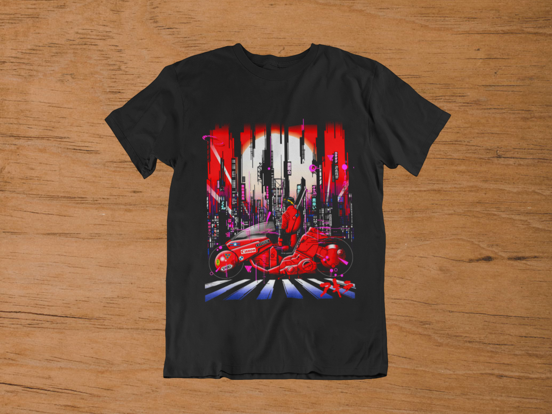 T-shirt Akira "Neo-Tokyo Night" – Kaneda’s Bike Art / Cyberpunk Legend Graphic