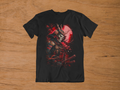 T-shirt Samurai "Skeleton Ronin" – Japanese Bushido Art / Blood Moon Graphic