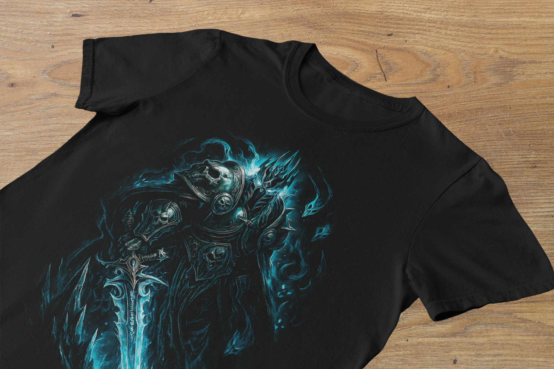 T-shirt Lich King "Frostmourne Hungers" – World of Warcraft Art / Wrath of the Lich King Graphic