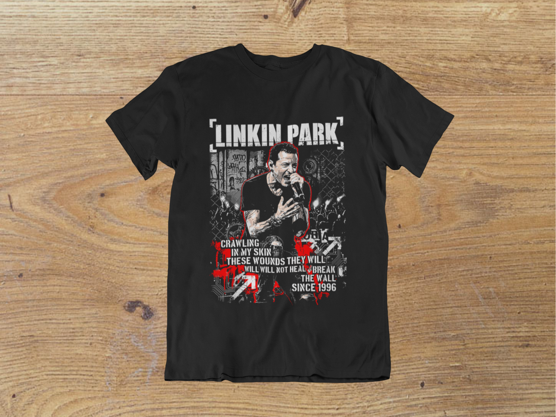 T-shirt Linkin Park "In My Skin" – Chester Bennington Tribute Art / Hybrid Theory Graphic