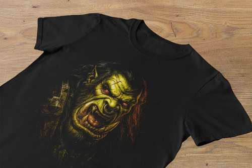 T-shirt "Horde Warchief" – Orc Warrior Portrait / Fantasy Siege Art
