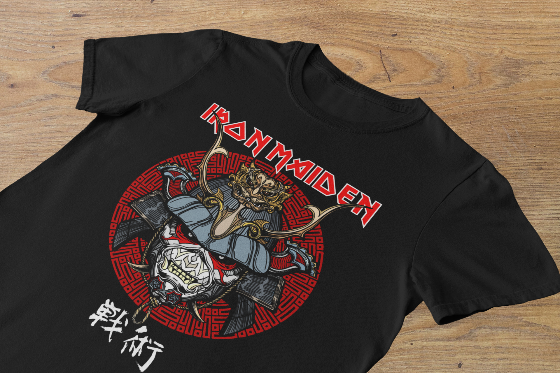 T-Shirt Iron Maiden "Senjutsu Eddie" – Samurai Metal Art / Japanese Heritage Graphic