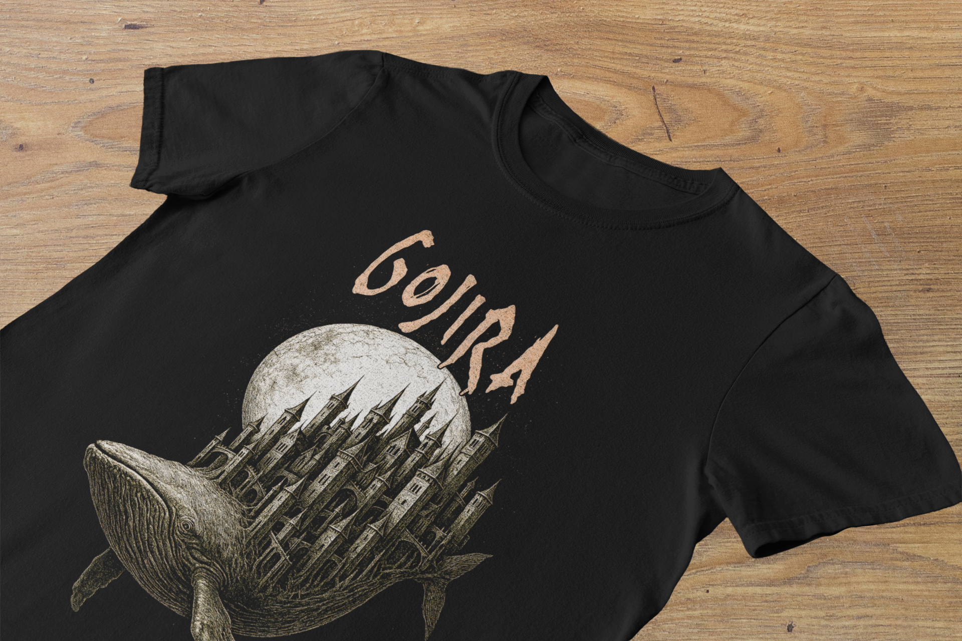 T-shirt Gojira "Flying Whale Castle" – Progressive Metal Art / Surreal Fantasy Graphic