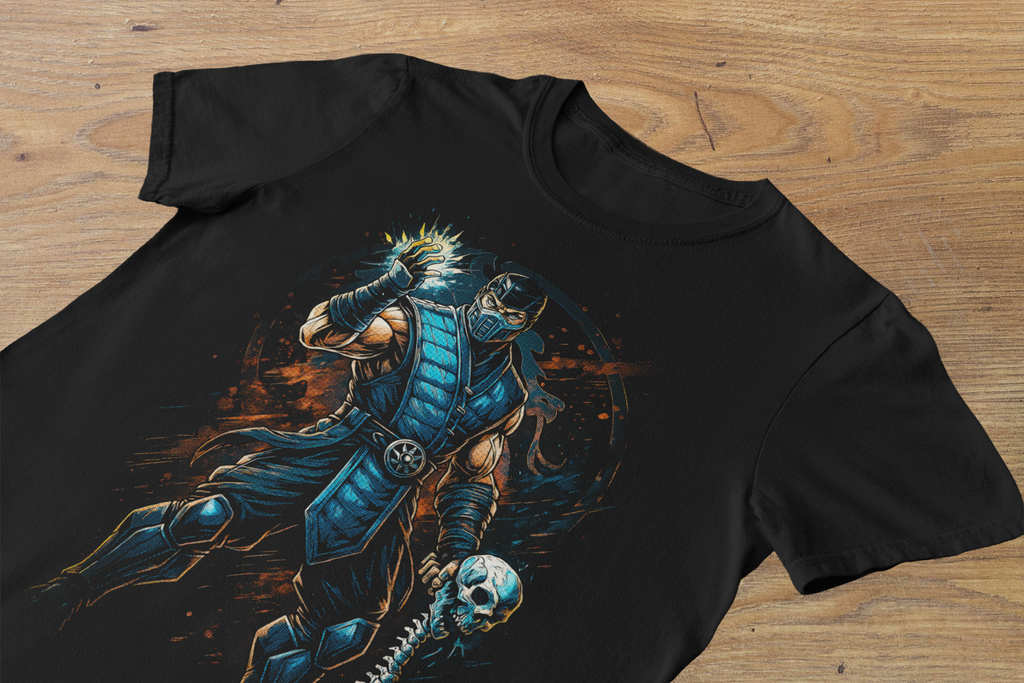 T-shirt Sub-Zero "Deep Freeze" – Mortal Kombat Lin Kuei Art / Ice Mastery Graphic