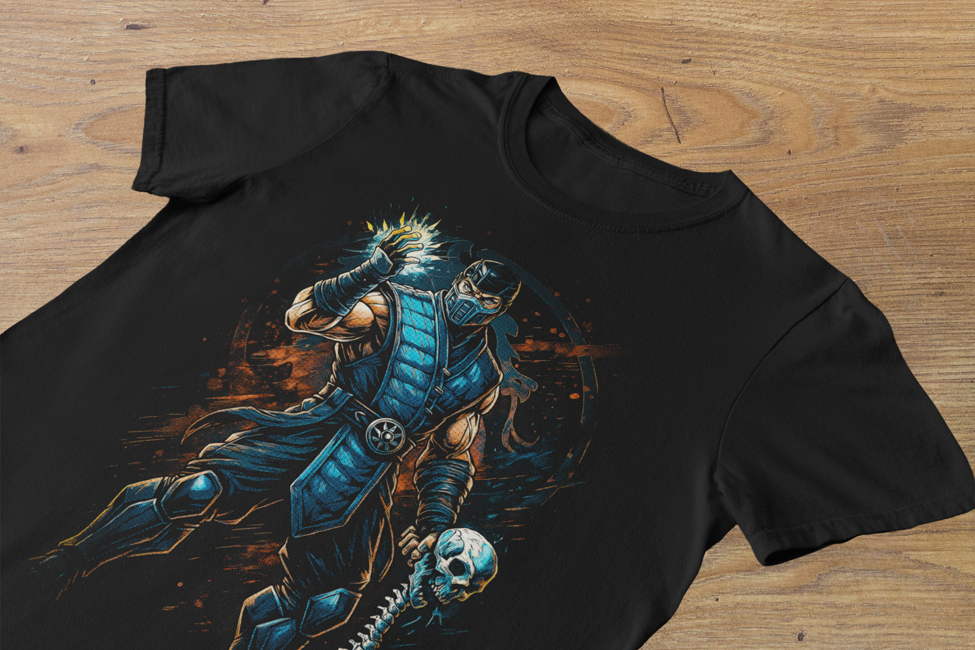 T-shirt Sub-Zero "Deep Freeze" – Mortal Kombat Lin Kuei Art / Ice Mastery Graphic