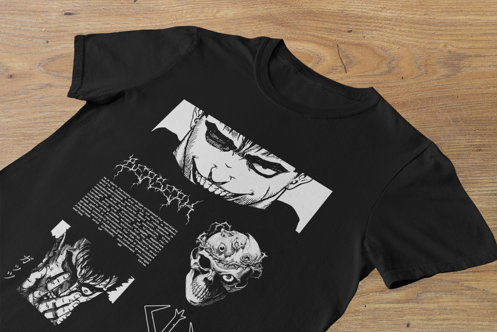 T-shirt Berserk "The Black Swordsman" – Guts Manga Collage / Brand of Sacrifice Art