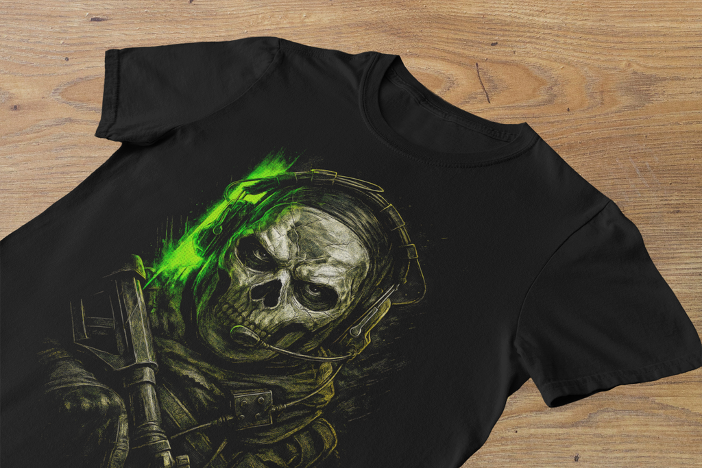 T-shirt Ghost "Task Force 141" – Call of Duty Modern Warfare Art / Tactical Skull Graphic