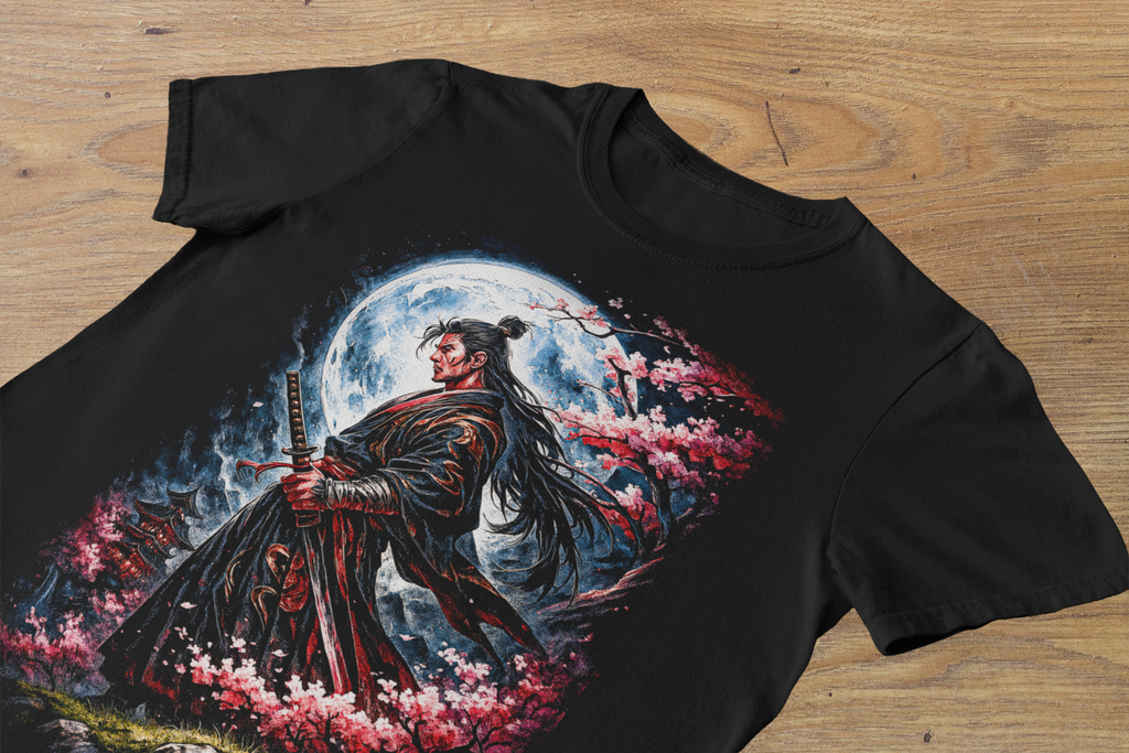 T-shirt Miyamoto Musashi "Blood Moon" – Ronin Samurai Art / Japanese Heritage Graphic