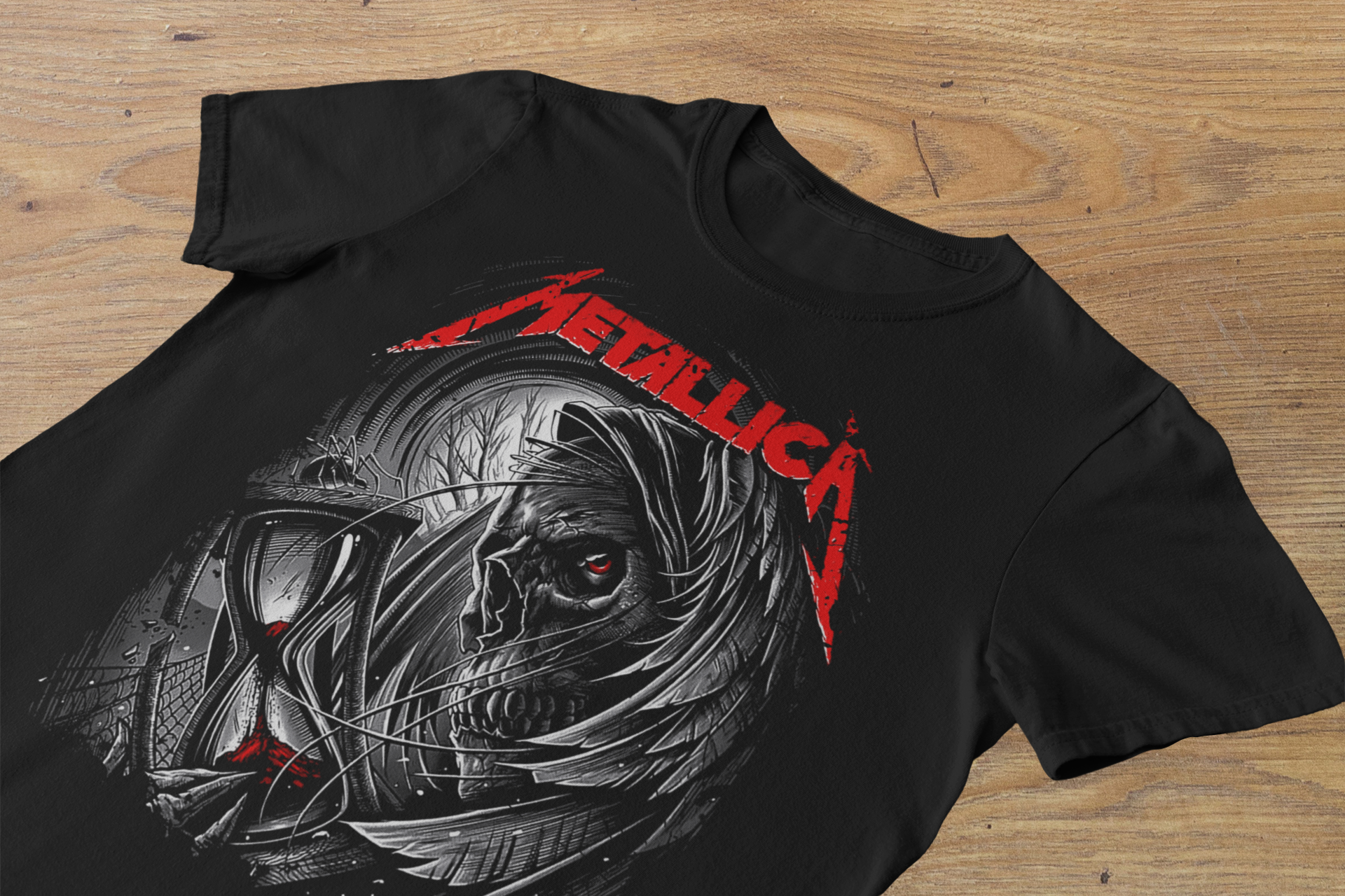 T-shirt Metallica "Hourglass of Death" – Thrash Metal Heritage / Grim Reaper Graphic