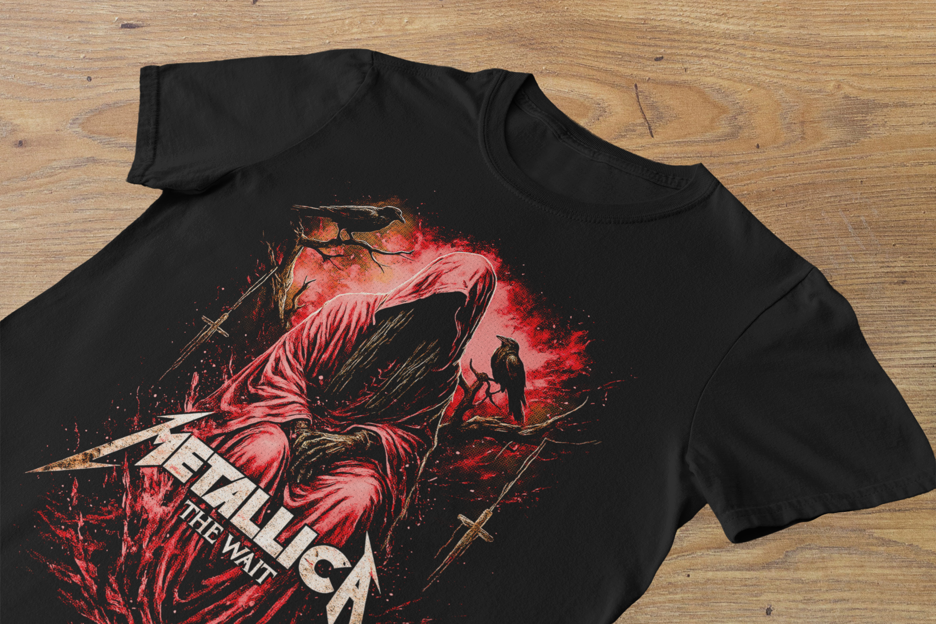T-shirt Metallica "The Wait" – Grim Reaper Art / Heavy Metal Heritage Graphic