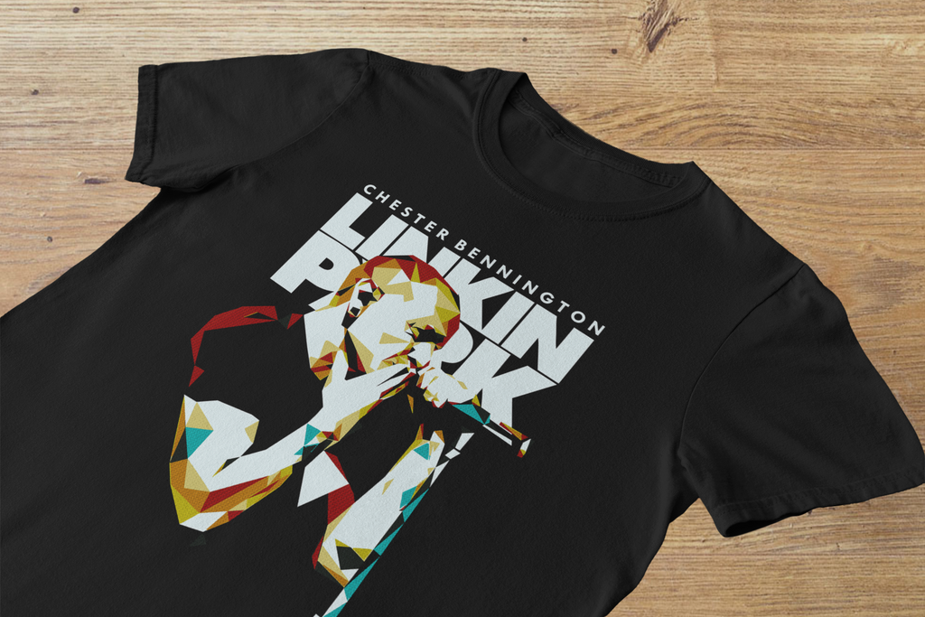 T-shirt Chester Bennington "Geometric Tribute" – Linkin Park Heritage / Digital Art Music Graphic