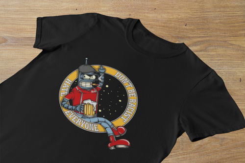 T-shirt Bender "Hate Everyone" – Futurama Funny Robot Art / Don't Be Racist Graphic