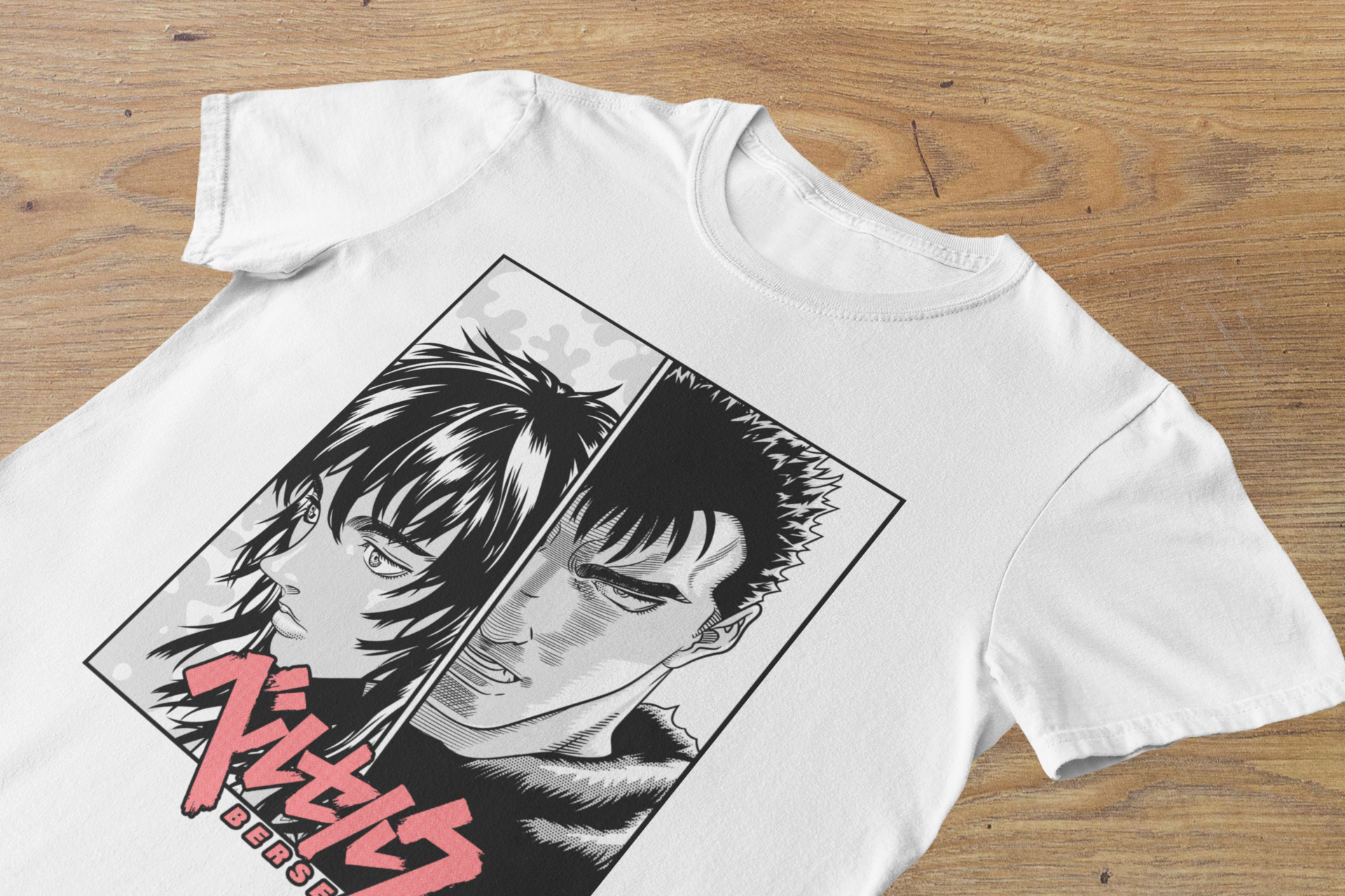T-shirt Berserk "The Bonds of Fate" – Guts & Casca Manga Panel / Seinen Heritage Graphic
