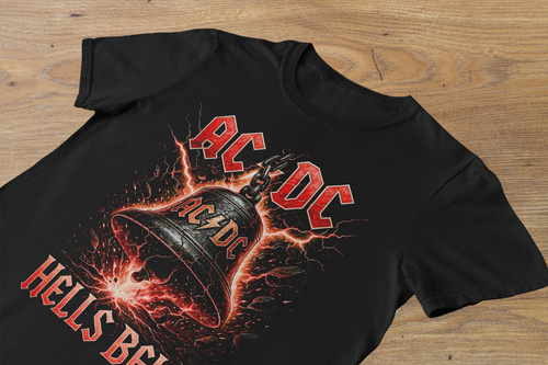 T-shirt AC/DC "Hells Bells" – High Voltage Rock Graphic / Lightning Strike Art