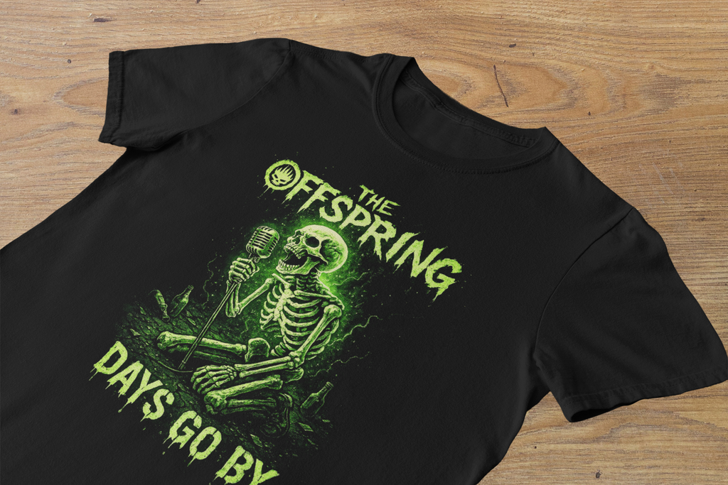 T-shirt The Offspring "Days Go By" – Punk Rock Skeleton Art / Radioactive Glow Graphic